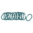 thumbnail image 5 of Solid Peacock Blue Plastic Shower Curtain Rings - Set of 12, 5 of 5
