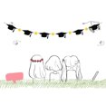 thumbnail image 2 of SHISUYAN Creative Graduation Party Pendant Doctorial Hat Star Paper Banner Hanging Pull Flag, 2 of 8