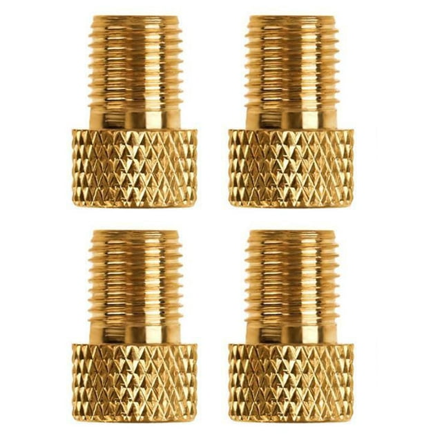 4pcs Bicycle Valve Adaptors Copper Material Leak Proof Easy Installation