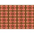 thumbnail image 1 of Ahgly Company Tapis Rectangulaire Orange Lavable en Machine, 5 Pieds x 8 Pieds, 1 of 7