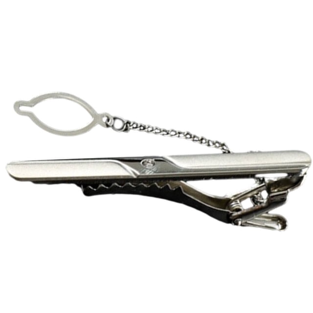 Shengyu 1pc Men Metal Silver Tone Simple Necktie Tie Bar Clasp Clip Clamp Pin