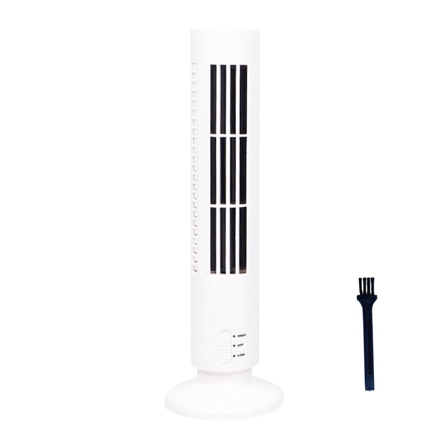 Bwiyojiz 4.1x13" Tower Fan USB Mini Portable Desktop Charging Night Light