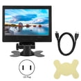 thumbnail image 2 of Moniteur 7 Pouces, Moniteur Portable 1080P Petite Interface Multimédia HD Moniteur VGA Écran LCD, Écran LCD IPS 1024x600 avec Support pour Raspberry Pi, Écran de Voiture, CCTV, Moniteur Portable IPS, 2 of 7