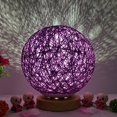 thumbnail image 1 of Jusqu'à 65 % de Rabais Lampe Lune en Rotin à DEL avec Recharge USB 3D pour Table et Bureau, 1 of 3