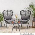 thumbnail image 3 of Noble House la Habra Ensemble de Conversation en Osier pour Extérieur 3 Pcs Gris, 3 of 12