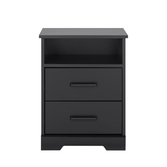 Prepac Rustic Ridge White 2-Drawer Nightstand, 16.25"D x 18.75"W x 24.5"H