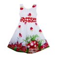 thumbnail image 1 of Robe Fille Champignon Fleur Herbe Imprimé Pois Ceinture Rouge 6 Ans, 1 of 4