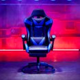 thumbnail image 1 of Melior Home Reclining Leather Gamer's Chair Ergonomic Support High Back Massage Wheels, Blue, 1 of 11