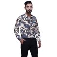 thumbnail image 4 of BESTMAN Chemise Décontractée Imprimée pour Hommes Coupe Ajustée à Boutons Manches Longues, 4 of 5