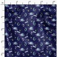 thumbnail image 2 of Soimoi Blue Heavy Canvas Fabric Moon & Stars Galaxy Print Sewing Fabric Yard 58 Inch Wide, 2 of 6