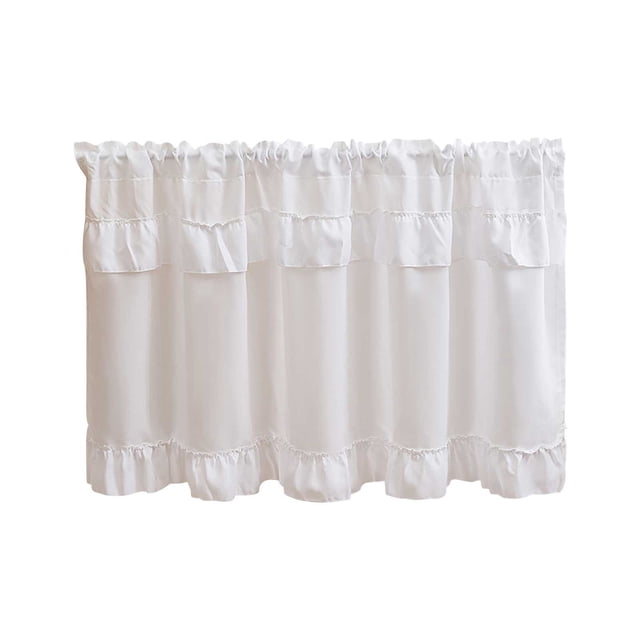 Short Curtains for Bedroom Ruffle Decoration Short Curtain Half Curtain Cabinet Partition Curtain Fabric Coffee Curtain