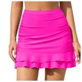 thumbnail image 1 of Swim Skirt for Women Plus Size Bathing Suits for Women Leopard Bathing Suit Bottoms High Swimsuit Tops for Women Plus Size with Support Waisted Ruched Skirt Swimsuits with Built in Brief Skirt, 1 of 8