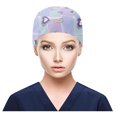thumbnail image 2 of Bonnet de Sarrau avec Boutons, Bonnet Bouffant avec Bande Anti-Sueur pour Femmes et Hommes, 2 of 3