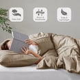 thumbnail image 4 of Regency Heights King Comforter Set, Boho 3-Piece Pintuck Stitching Bedding Set, Soft Washed Pleated Bed Sets with Pillow Sham Khaki, 4 of 10