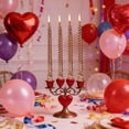 thumbnail image 1 of Fiudx 4-Piece Set of Long Pole Threaded Wax Candles for Romantic Wedding & Restaurant Plating Decor | 25Cm Dripless Taper Candles In Assorted Colors, 1 of 6