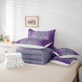 thumbnail image 5 of YST Gradient Lilac and Grey 7-Piece Comforter Set, Full Size – Abstract Ombre Art, 5 of 5