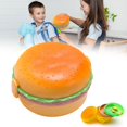 thumbnail image 2 of WHEANG Creative Hamburger Shape Lunch Box Large Capacity 3 Box With Fork Microwave Heated, 2 of 9