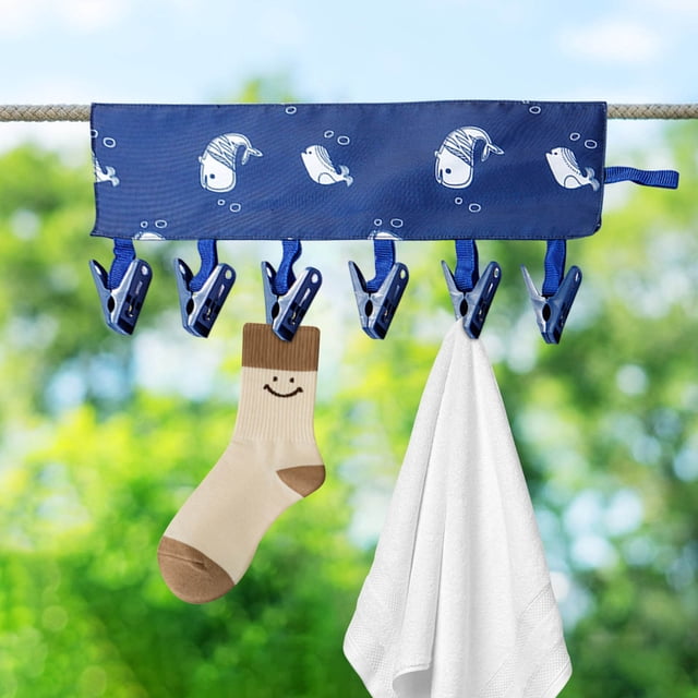 Openpig Cloth Hanger Socks Drying Racks Multifunction Portable Travel Supplies Foldable Cloth Hanger Clips
