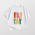thumbnail image 4 of WRKEKC T-Shirts Garçons 1-12 Ans Imprimé Fryay Manches Courtes Col Rond Tenue Décontractée Enfants Tissu Doux Ajustement Confortable Tenue Quotidienne Été, 4 of 4