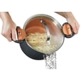 thumbnail image 1 of Gotham Steel Copper 5 Qt Twist Lock Strainer Lid Nonstick Ceramic Stock Pot Dishwasher Safe Cookware, 1 of 9