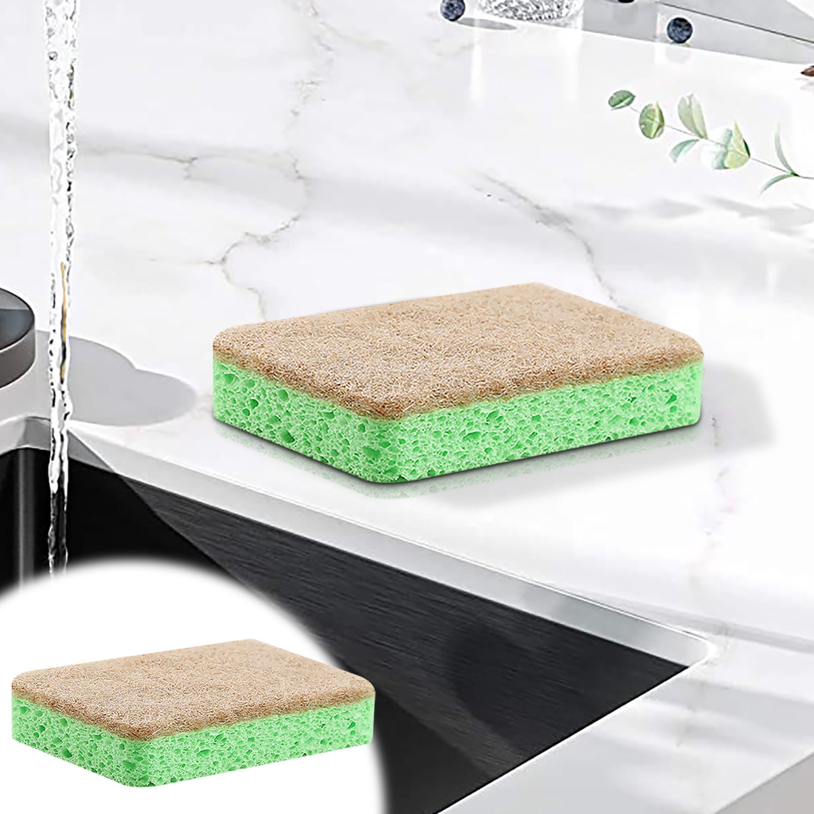 Danhjin Cleaning Supplies Dishwashing Wood Pulp Cotton Rags Dishwashing Grease Stain Sponge Block Wipe Tool Wipe Cleaning Sponges