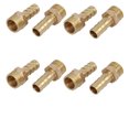 thumbnail image 1 of Unique Bargains 1/4BSP Male Thread 8mm Hose Barb Tubing Fitting Coupler Connector Adapter 8pcs, 1 of 1