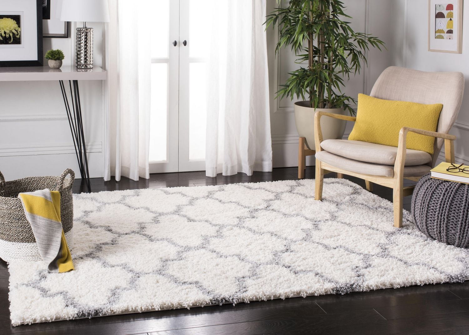 Safavieh Fontana Hilda Tapis Peluche Shag Géométrique