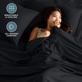 thumbnail image 4 of Bare Home Premium 1800 Collection 4-Piece Bed Sheet Set, Split Head Flex King, Black, 4 of 10