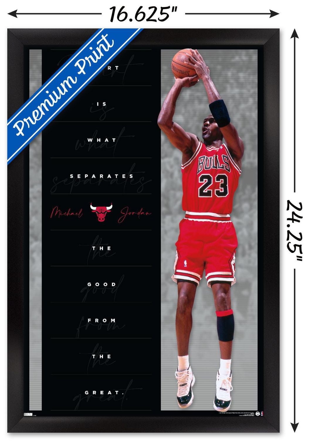 Michael Jordan - Heart Wall Poster