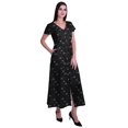 thumbnail image 4 of Moomaya Robe Longue Maxi pour Femmes à Manches Courtes, Robe Formelle/décontractée avec Poches P-TTG, 4 of 6