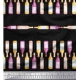 thumbnail image 1 of Soimoi Black Rayon Fabric Bottle Bar Decor Fabric Printed Yard 42 Inch Wide, 1 of 5