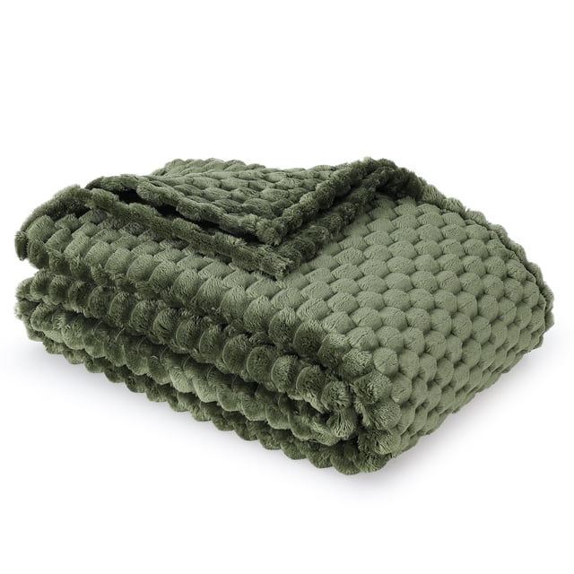 BHG Textured Velvet Plush Throw Cypress Tree