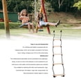 thumbnail image 4 of Kids Hanging Ladder, Easy To Use 5 Steps Multifunctional Kids Climbing Rope Ladder Safe 100kg Wooden  for Outdoor, 4 of 8