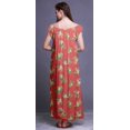 thumbnail image 3 of Bimba Robe Longue Maxi Imprimée pour Femmes en Rayonne, Vêtement de Nuit à Manches Courtes, 3 of 4