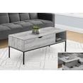 thumbnail image 1 of Monarch Specialties  Table Basse, 42" L, Rectangulaire, Cocktail, Toit Relevable, Gris, Métal Noir, Contemporain, Moderne, 1 of 9