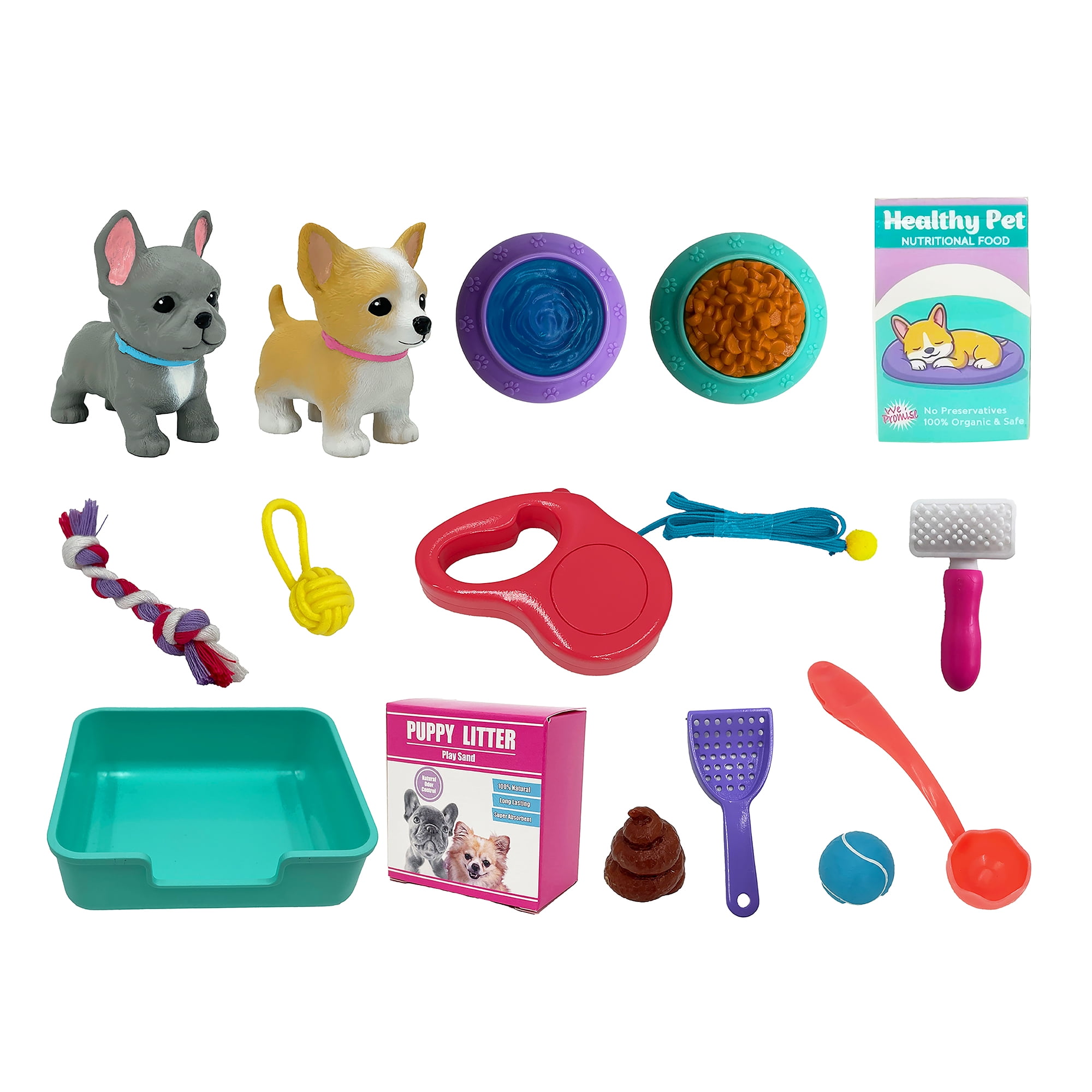 Ensemble de jeu d'accessoires Ma vie comme un chiot miniature