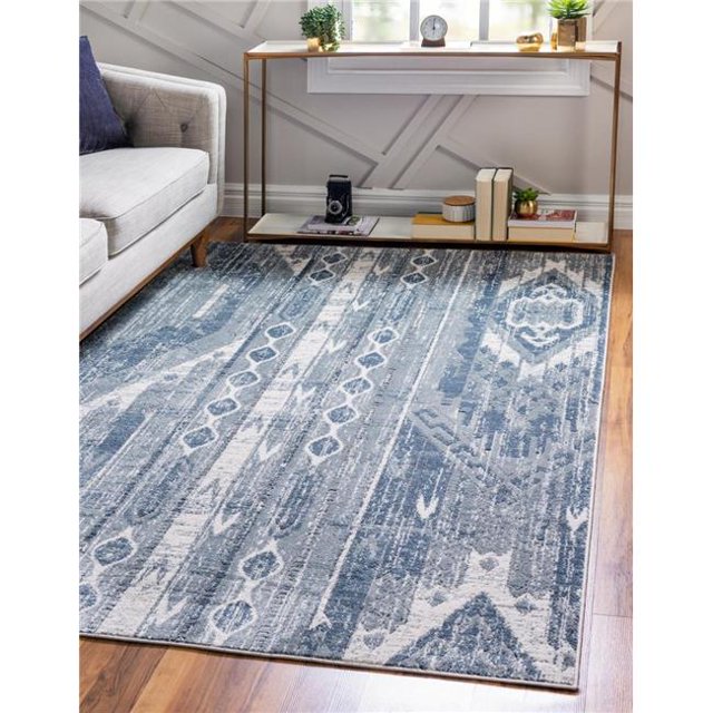 Unique Loom 3147093 Tapis Rectangulaire 8 x 11 Pi. Orford Portland, Bleu