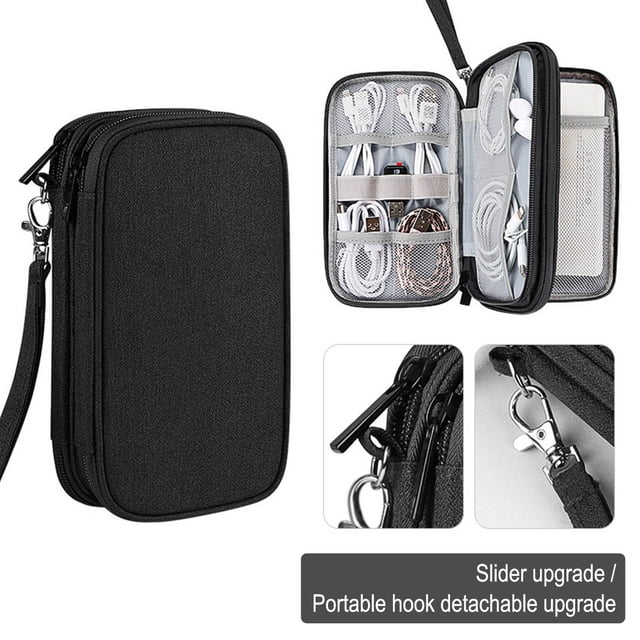TopLLC Étui de Protection pour Disque Dur d'Alimentation, Trésor de Charge, Bouclier de Disque U, Câble de Données pour Casque, Accessoires Numériques, Sac de Rangement, Étui de Protection à Plusieurs Couches en Liquidation