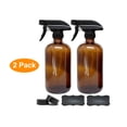 thumbnail image 1 of 2 Pack - 16oz Amber Glass Spray Bottle – Amber Spray Bottle has UV Protection - Glass Spray Bottles for Essential Oils - Dark Glass Spray Bottles for Cleaning Solutions, 1 of 1