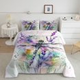 thumbnail image 2 of Erosebridal Ensembles de Literie Chic Libellule Complet avec Couette pour Filles, Insert de Couette Floral Aquarelle pour Maman, Réversible 3 Pcs, Ultra Doux, 2 of 7