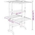 thumbnail image 4 of vidaXL 2-Tier Laundry Drying Rack with Wheels Silver 60x70x106 cm, 4 of 5