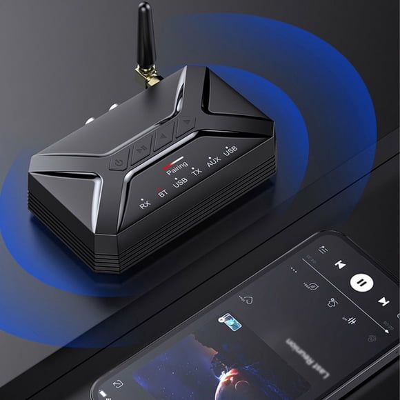 Bluetooth 5.0 Receiver 2 in 1 Wireless Bluetooth TransmitterReceiver Audio Adapter with 3.5mm AUX/RCA/USB Port for TV PC He