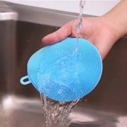 RXIRUCGD Silicone Dish Scrubber, Silicone Sponge Dish Brush Reusable Rubber Sponges Dishwasher Safe and Dry Fast for Kitchen Dish Dishes Fruits Vegetables Washing and Cleaning