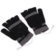 thumbnail image 3 of Fingerless Knitting Heating Gloves, Elastic Washable Full And Half Fingers Heating Gloves Soft Comfortable Double Heating  For Winter, 3 of 8