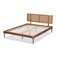thumbnail image 4 of Bowery Hill Traditional Wood/Rattan Full Size Platform Bed in Ash Brown, 4 of 7