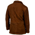 thumbnail image 2 of Brown Long Leather Jacket Brown Suede Leather Jacket Mens Brown Leather Coat Brown Long Coat Suede Leather Coat Jacket Leather Coats For Men size XXXS, 2 of 4