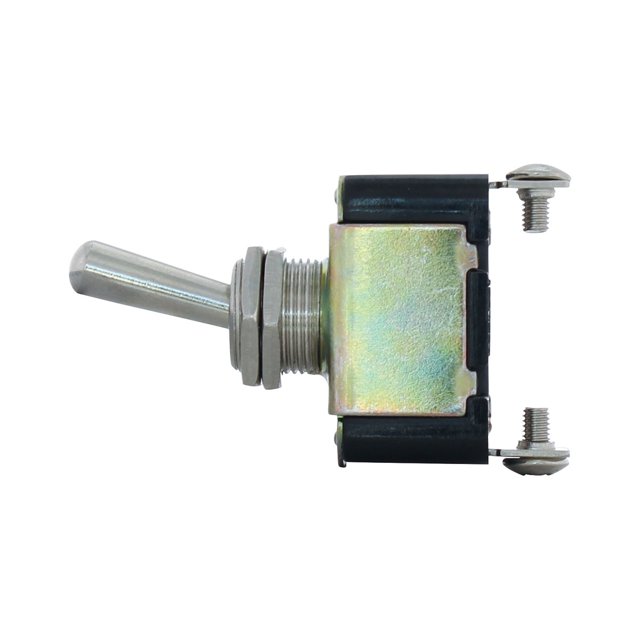 United Pacific 40001 2 Pin, 10 Amp - 12 Volts D.C., On - Off Metal Toggle Switch W/ 2 Screw Terminals