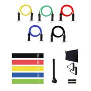 Gradient-Colored 11-Piece Resistance Band & Rope Kit with TPE Rubber Construction – Lightweight, Portable Full-Body Strength Training Set for Men & Women, Includes 5 Resistance Bands, 5 Standard