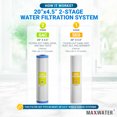 thumbnail image 3 of Max Water 2 Stage (Sediment, Odor & Improving Taste) 20-inch Water Filtration System for Whole House, 3 of 6