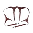 thumbnail image 3 of Genuine Leather Camera Shoulder Strap Adjustable DSLR Camera Belt Comfortable traveling Camera Harness Double Shoulders Strap, 3 of 9